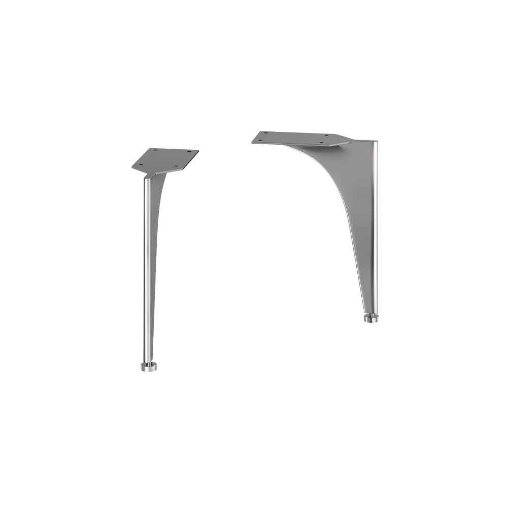 Product Cut out image of the Crosswater Avenue Brushed Stainless Steel Furniture Legs